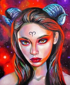Aesthetic Taurus Lady paint by numbers
