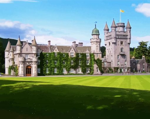 Aesthetic Balmoral Castle paint by number