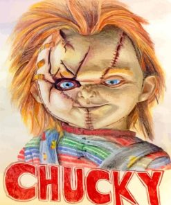 Childs Play Chucky paint by numbers