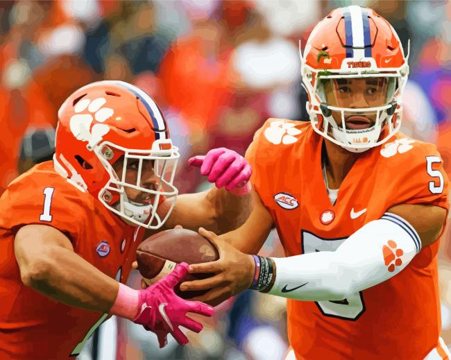 Aesthetic Clemson Tigers Football paint by number