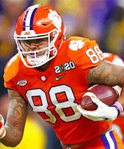 Aesthetic Clemson Tigers Football Players paint by number