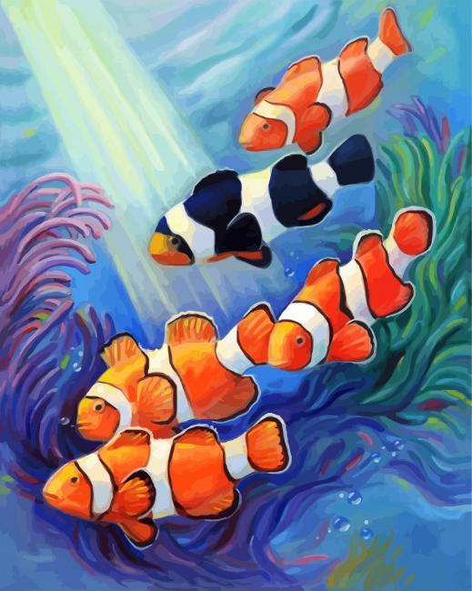 Aesthetic Clownfish paint by number
