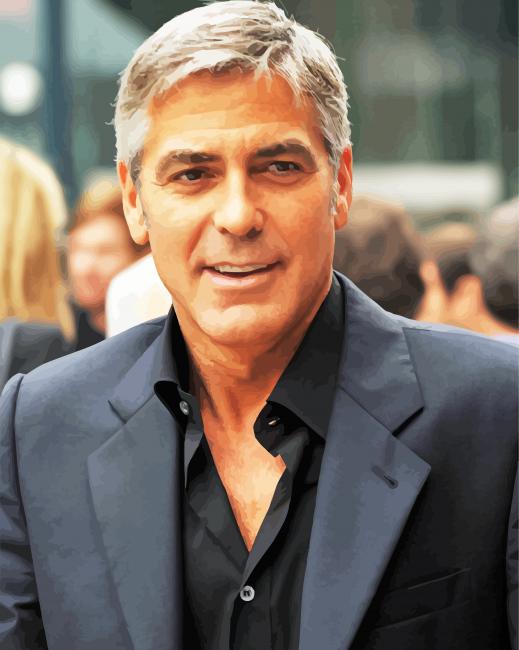 Aesthetic George Clooney paint by number