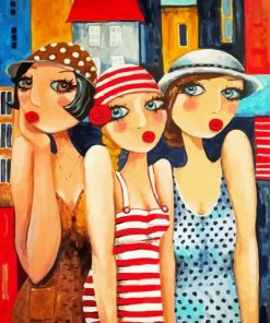 Abstract Whimsical Ladies paint by number