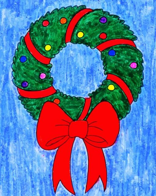 Aesthetic Wreath Christmas paint by number
