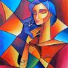Aesthetic Abstract Cubism Woman paint by numbers
