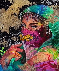 Aesthetic Arab Woman paint by numbers