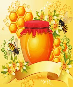 Aesthetic Bees And Honey paint by numbers