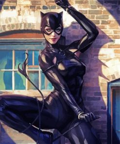 Aesthetic Cat Woman paint by number