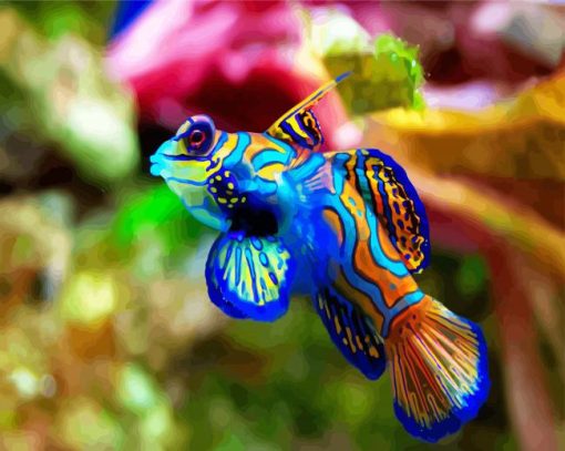Aesthetic Colorful Fish paint by number