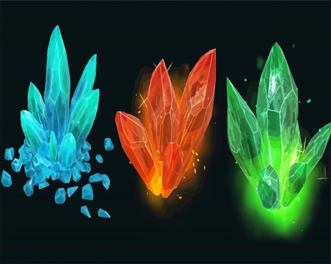 Aesthetic Crystals paint by numbers