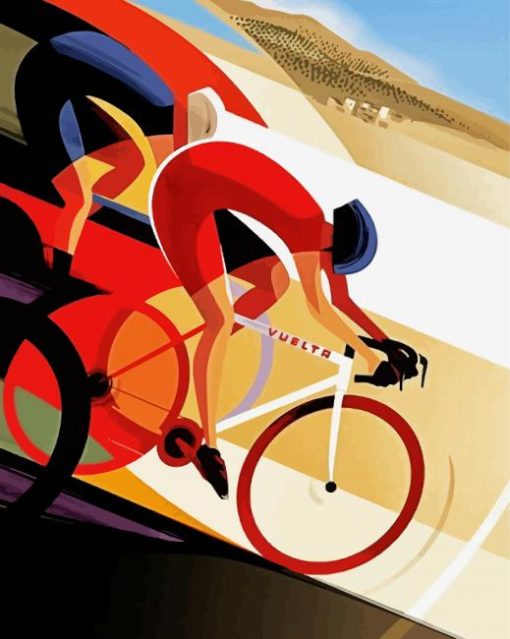 Aesthetic Cyclists Illustration paint by numbers