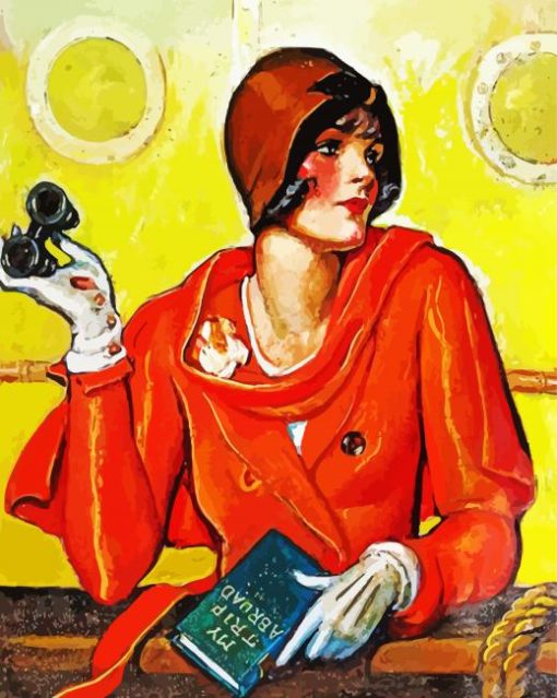 Aesthetic Deco Lady paint by number