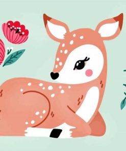 Aesthetic Deer Illustration paint by numbers