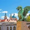 Aesthetic Dragon Bridge Slovenia paint by number