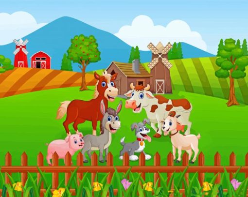 Aesthetic Farm Animals paint by numbers