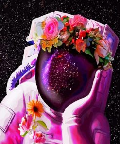 Aesthetic Floral Space Man paint by number
