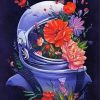 Aesthetic Floral Spaceman paint by number