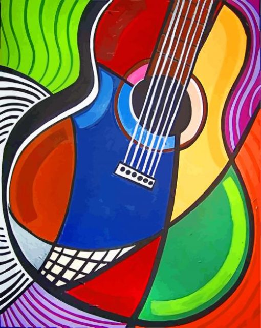 Aesthetic Guitar Music paint by numbers