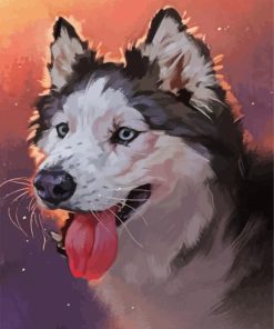 Aesthetic Husky paint by number