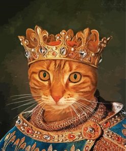 Aesthetic King Cat paint by number