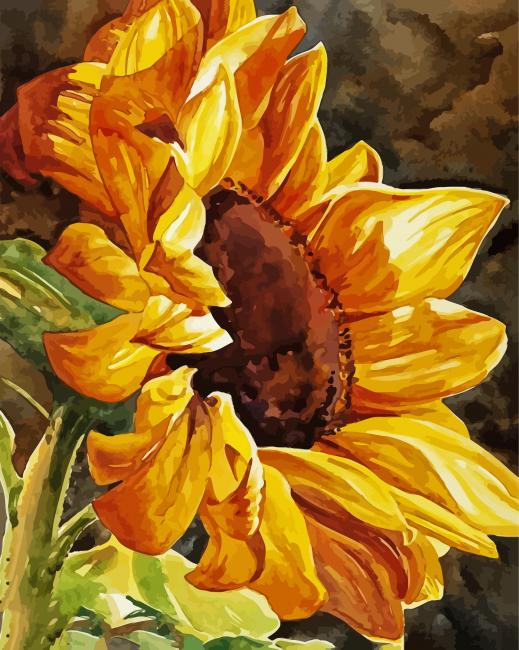 Blossom Sunflowers  Sunflower painting, Painting, Paint by number