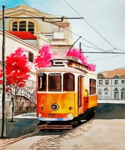 Aesthetic Tram Art paint by number