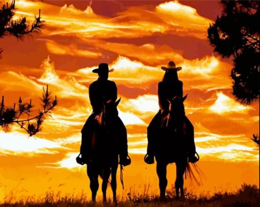 Aesthetic Westren Cowboys paint by number
