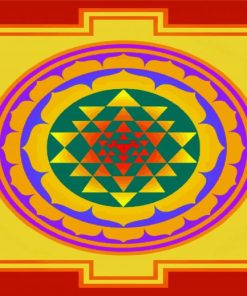 Aesthetic Yantra paint by number