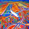 Airplane On Land paint by numbers