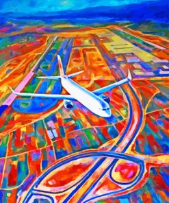 Airplane On Land paint by numbers