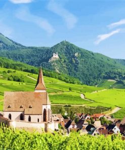 Alsace France Landscape paint by numbers