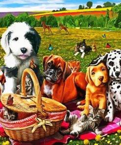 Animals Picnic paint by number