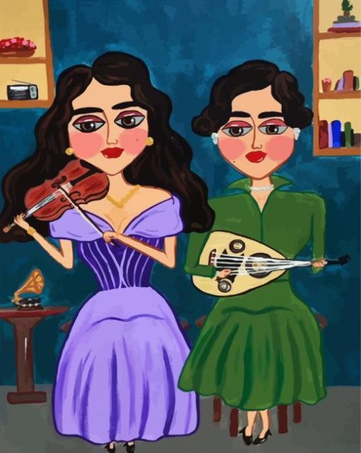 Arabe Musician Ladies paint by number