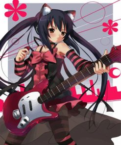 Azusa Nakano Playing Guitar paint by numbers