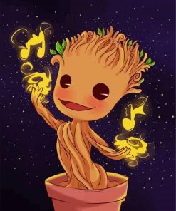 Baby Groot paint by numbers