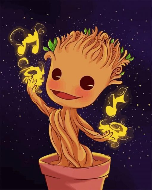 Baby Groot paint by numbers