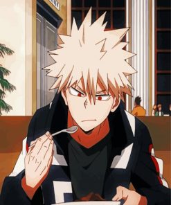 Bakugo Eating paint by number