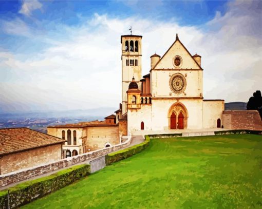 Basilica Of San Francesco Italy paint by numbers