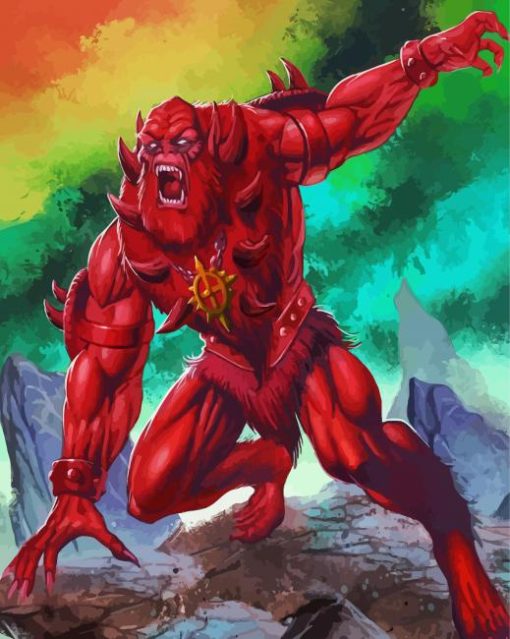 The Beast Man Super Villain paint by numbers