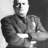 Benito Mussolini Black And White paint by number