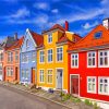 Bergen Colourful Houses paint by numbers