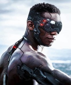 Black Cyborg paint by number