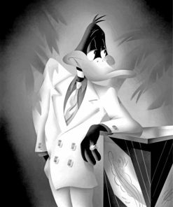 Black And White Daffy Duck paint by numbers