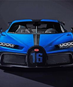 Blue Bugatti paint by numbers