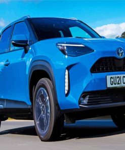 Blue Toyota Yaris paint by numbers