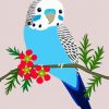 Blue Budgerigar paint by numbers