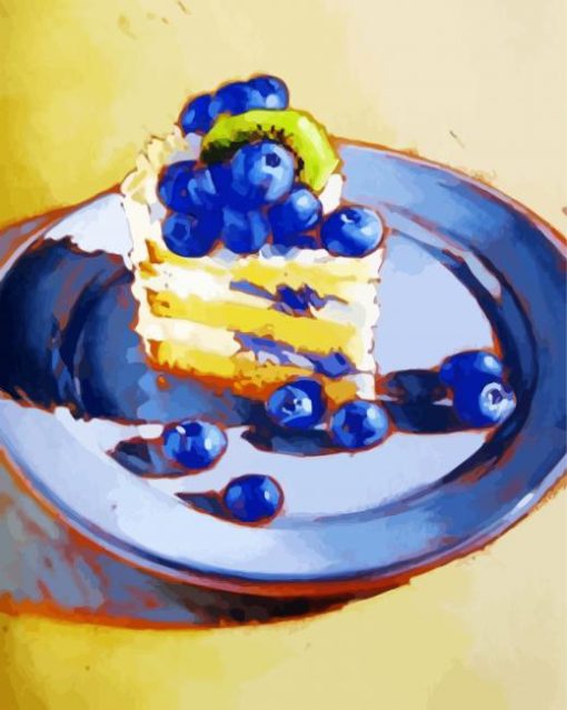 Blueberries Cake paint by number