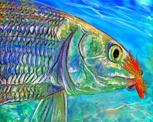 Bonefish Art paint by number