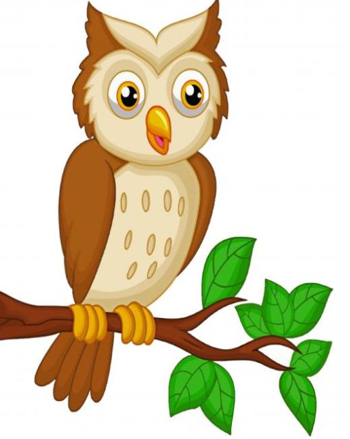 Brown owl paint by number